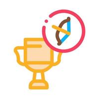 Archery Championship Cup Icon Thin Line Vector