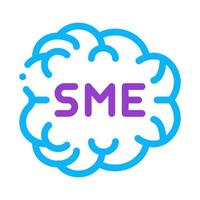 Human Brain Sme Business Icon Thin Line Vector