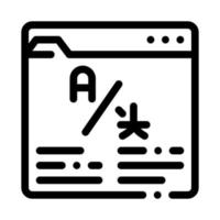 Online Web Site Translator Icon Thin Line Vector