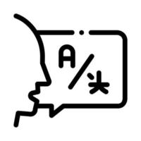 Human Interpreter Translator Icon Thin Line Vector