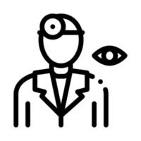 Oculist Doctor Silhouette Icon Thin Line Vector