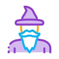 Magician Wizard Icon Vector Outline Illustration