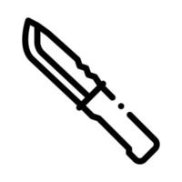 ilustración de contorno de vector de icono de cuchillo de caza