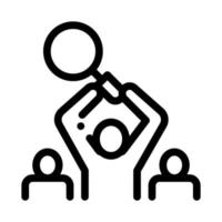 Human Research Icon Vector Outline Illustration