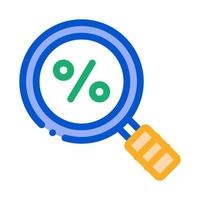 Percent Research Icon Vector Outline Illustration