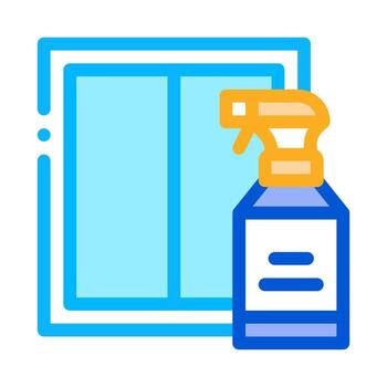 ilustración de contorno de vector de icono de spray limpio de vidrio