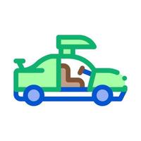 Car Lifting Icon Vector Outline Illustration