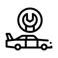 Car Wrench Tool Icon Vector Outline Illustration