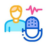 Testing Music Performance on Man Icon Illustration vector