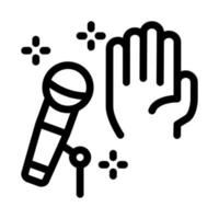 Stop Karaoke Icon Vector Outline Illustration