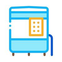 closed oven with timer icon vector outline illustration