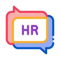 chat message hr icon vector outline illustration