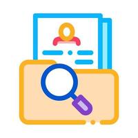 scientific study of personal human resource icon vector outline illustration