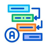 graphical automatic algorithm icon vector outline illustration