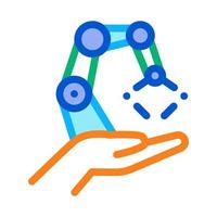 robotic delivery icon vector outline illustration