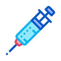 syringe with medicine icon vector outline illustration