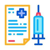injection medical report icon vector outline illustration