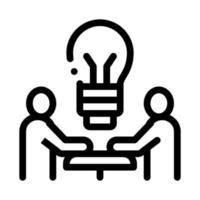 brain problem solving icon vector outline illustration