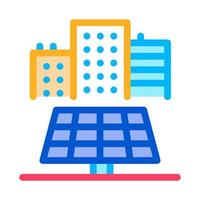 providing solar panels for residential buildings icon vector outline illustration