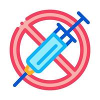 injection ban icon vector outline illustration