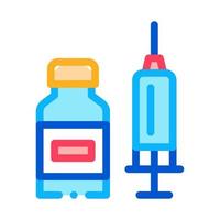 syringe with medicine icon vector outline illustration
