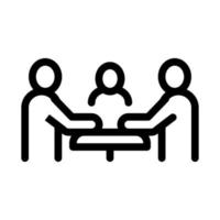 third party discussion icon vector outline illustration