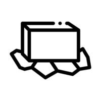 unpacked butter icon vector outline illustration