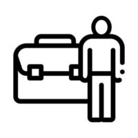 busy man icon vector outline illustration