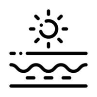 sunscreen effect icon vector outline illustration