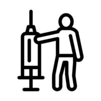 large syringe icon vector outline illustration