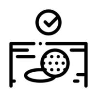 Ball Hits Hole Icon Vector Outline Illustration