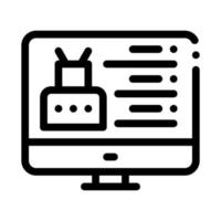 Robotics Web Site Icon Vector Outline Illustration