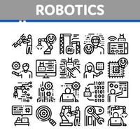 Robotics Master Collection Icons Set Vector