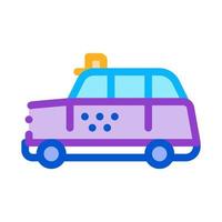 ilustración de contorno de vector de icono de taxi de autobús