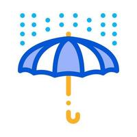 ilustración de contorno de vector de icono de paraguas de lluvia