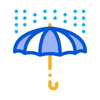 rain umbrella icon vector outline illustration