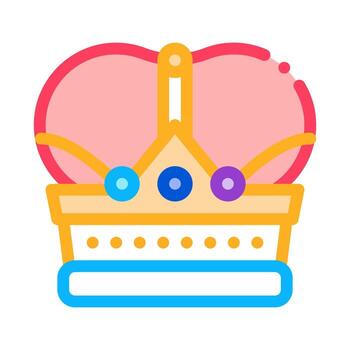 royal crown icon vector outline illustration