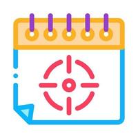 target on sheet icon vector outline illustration