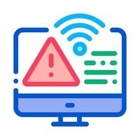 wifi error icon vector outline illustration