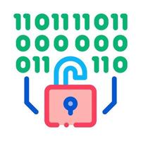 binary security code icon vector outline illustration