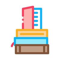 stack of books icon vector outline illustration