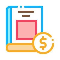book value icon vector outline illustration