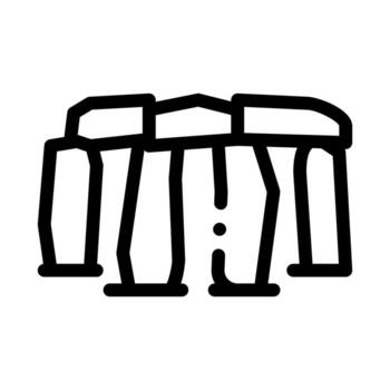 stonehenge icon vector outline illustration