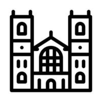 castle facade icon vector outline illustration