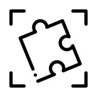puzzle element icon vector outline illustration