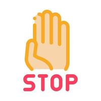 stop bullying icon vector outline illustration