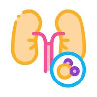 ilustración de contorno de vector de icono de pulmones humanos