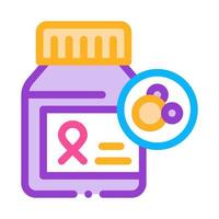 cancer pills icon vector outline illustration