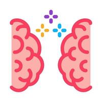 ilustración de contorno de vector de icono de sincronización de cerebro