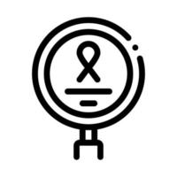 cancer research icon vector outline illustration